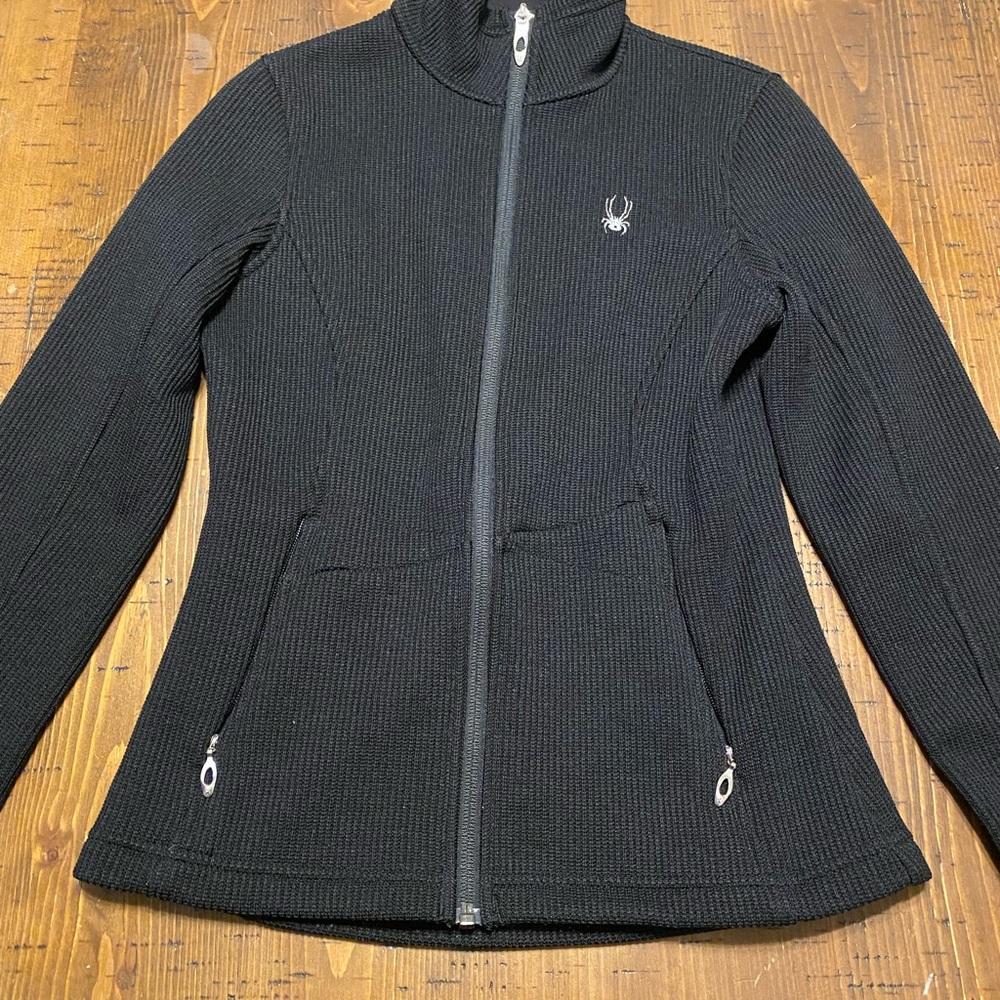 Spyder Black Zip-Up Womens Sweater